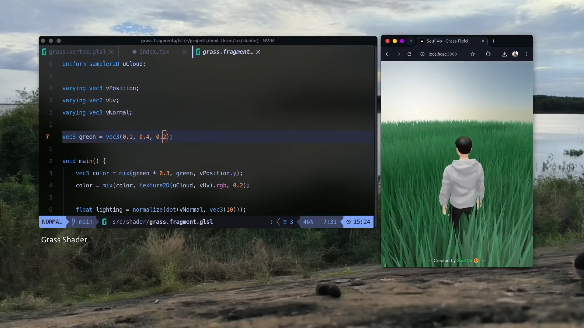 Grass Shader - React Three Fiber