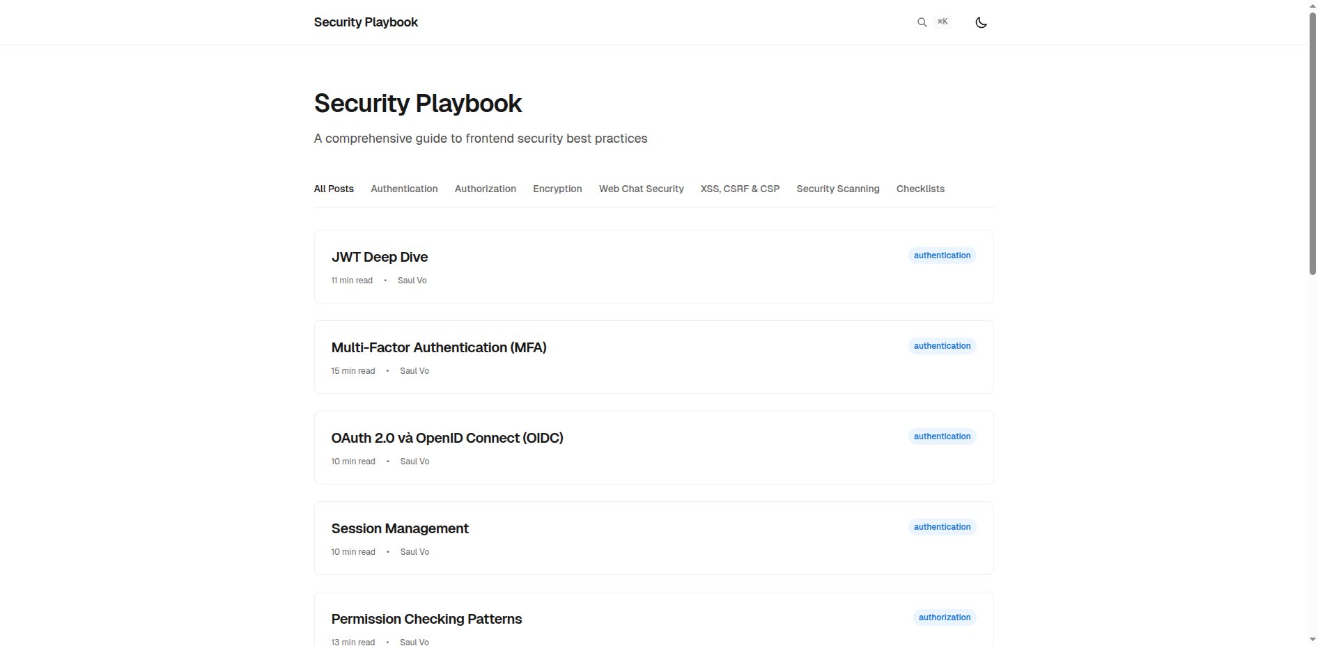 Security Playbook